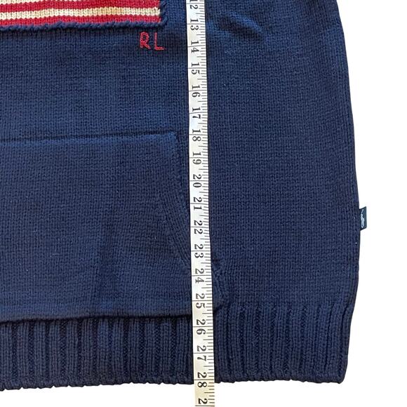 Ralph Lauren Mens Sweater XXL Luxe Designer Hooded Preppy Wool Warm Winter - Picture 5 of 8